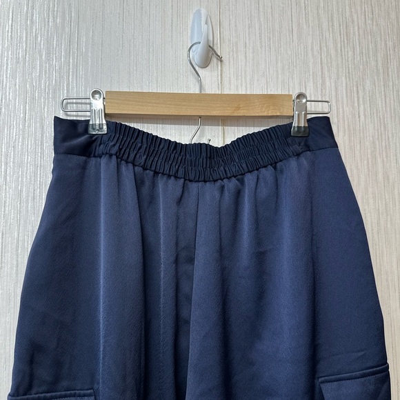 River Island Navy Blue Cargo Pants with Versatile Style - Picture 3 of 6